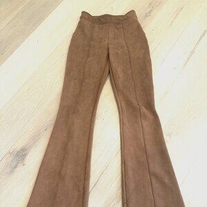 Spanx Faux Suede Pants Camel XS